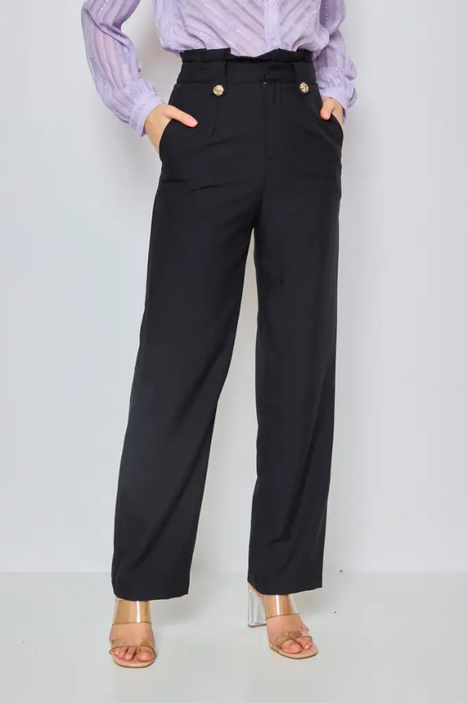 Zwarte pantalon hoge taille