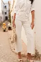 Witte jeans wide fit