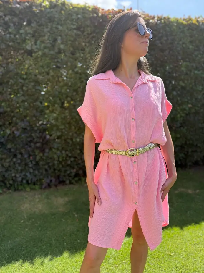 Roze zomerjurk tetra
