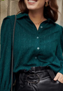 Groene blouse glitter
