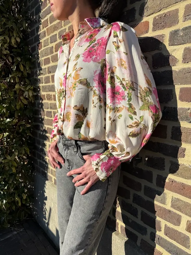 Blouse met bloemenprint
