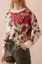 Trui bloemenprint